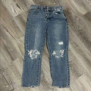 PacSun Vintage Blue Distressed Straight Leg Jeans